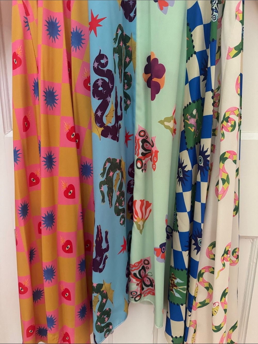 Colorful Printed Maxi Dress with Patchwork Motifs - Picture 3 of 6
